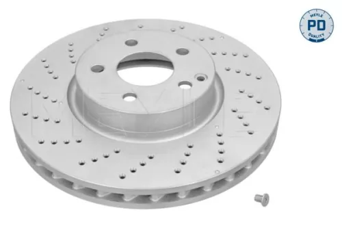 2x Meyle Pd Front Perforated Brake Discs Pair For Mercedes C-class E-class