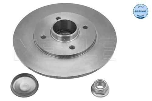 2x Meyle Rear Solid Brake Discs Pair For Renault Clio Megane