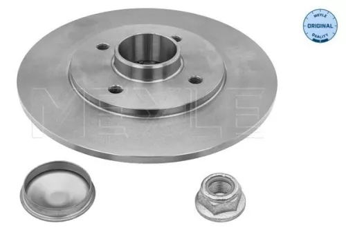 2x Meyle Rear Solid Brake Discs Pair For Renault Clio