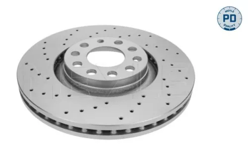 2x Meyle Pd Front Perforated Brake Discs Pair For Audi A4