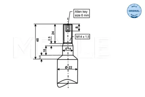 MEYLE MEYLE 326 624 0007 Meyle Front Shock Absorber For Bmw 5 Series 