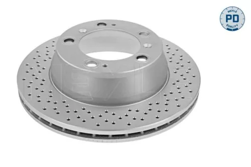 2x Meyle Pd Rear Perforated Brake Discs Pair For Porsche 911