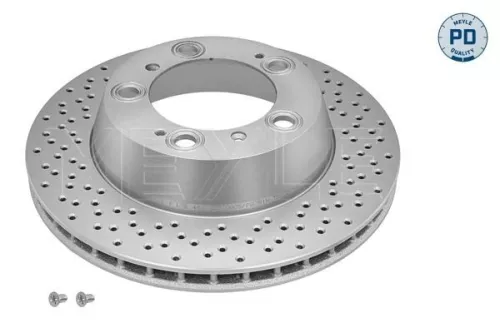 2x Meyle Pd Rear Vented Brake Discs Pair For Porsche Boxster Cayman