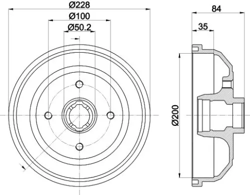 Mintex Rear Brake Drum For Chevrolet Holden Opel Vauxhall Barina Corsa Corsa Cla