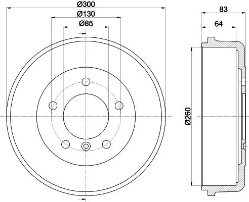 Mintex Rear Brake Drum For Mercedes-benz Puch G-class G-modell T1 T2/ln1