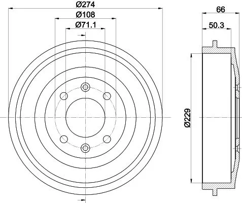 Mintex Rear Brake Drum For Citroën Peugeot 305 306 405 406 Berlingo / Berlingo F