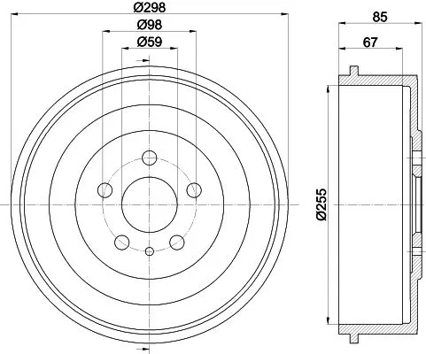 MINTEX MINTEX MBD034 Mintex Rear Brake Drum For Citroën Fiat Lancia Peugeot 806 Evasion Expert Jumpy  