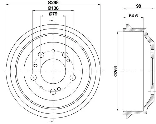 Mintex Rear Brake Drum For Citroën Fiat Peugeot Boxer Ducato Jumper