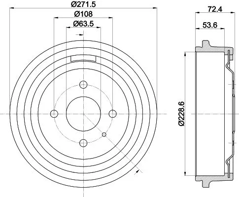 Mintex Rear Brake Drum For Ford Capri Escort Taunus
