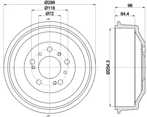 MINTEX MINTEX MBD041 Mintex Rear Brake Drum For Alfa Romeo Auverland Citroën Fiat Peugeot A3 Ar 6 Box 