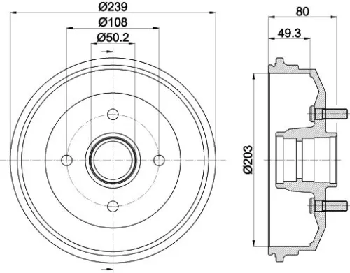 Mintex Rear Brake Drum For Ford Escort Escort Classic Fiesta Ka Puma Street Ka