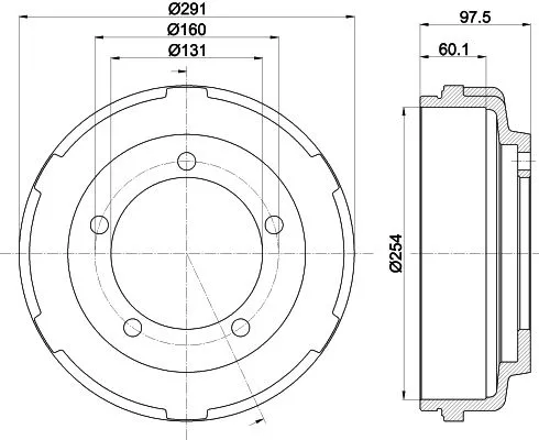 Mintex Rear Brake Drum For Ford Ford Australia Transit Transit Tourneo