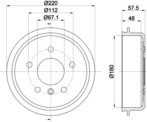 Mintex Rear Brake Drum For Mercedes-benz A-class