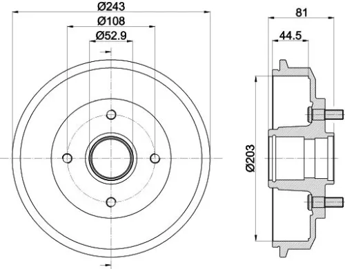 Mintex Rear Brake Drum For Ford Ford Australia Focus
