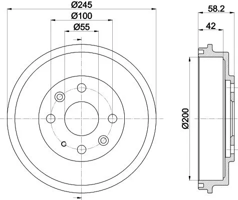 Mintex Rear Brake Drum For Eunos Mazda 323 C 323 F 323 P 323 S Demio Mx-3 Presso