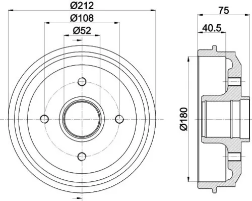Mintex Rear Brake Drum For Citroën Peugeot 106 106 Van Saxo