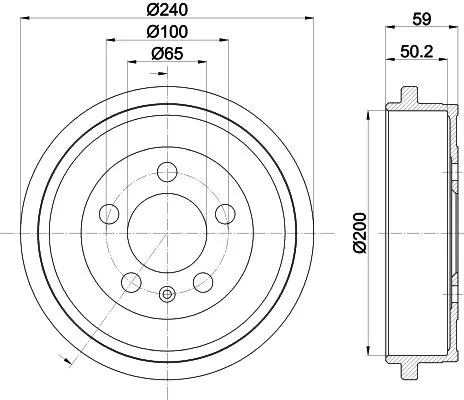 Mintex Rear Brake Drum For Audi Seat Skoda Skoda (Svw) Vw Vw (Svw) A2 Cordoba Fa