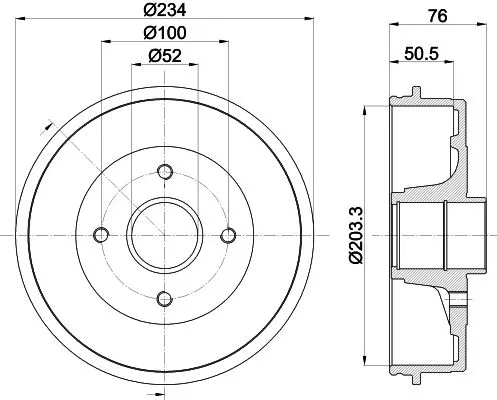 Mintex Rear Brake Drum For Nissan Micra Micra C+c Note Tiida