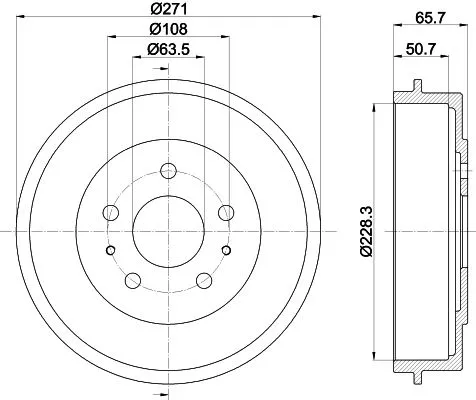 Mintex Rear Brake Drum For Ford Ford Australia Ecosport Focus