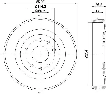 Mintex Rear Brake Drum For Land Rover Freelander