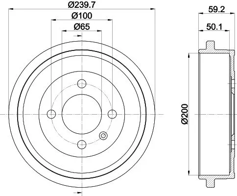 Mintex Rear Brake Drum For Chery Seat Skoda Vw Arosa Citigo Cordoba Cordoba Vari