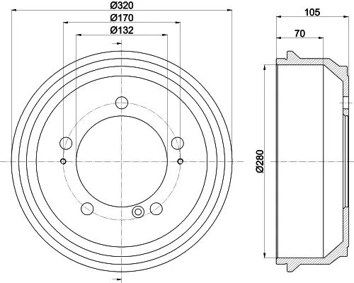 Mintex Rear Brake Drum For Opel Renault Vauxhall Master Movano