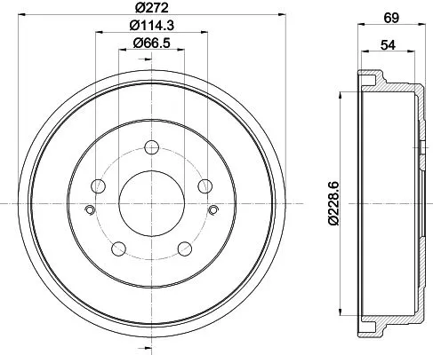 Mintex Rear Brake Drum For Daihatsu Perodua Premier Toyota Bego Cami Nautica Rio
