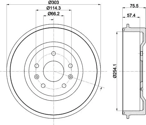 Mintex Rear Brake Drum For Land Rover Freelander