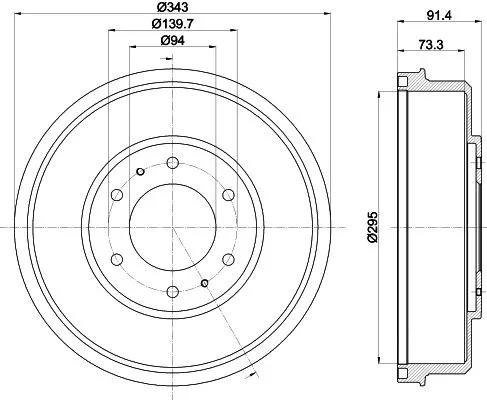 Mintex Rear Brake Drum For Fiat Mitsubishi Ram 1200 Fullback L200 L200 / Triton 