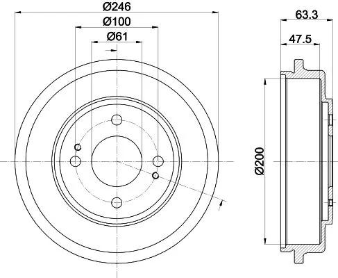 Mintex Rear Brake Drum For Honda City Civic Jazz Shuttle Shuttle