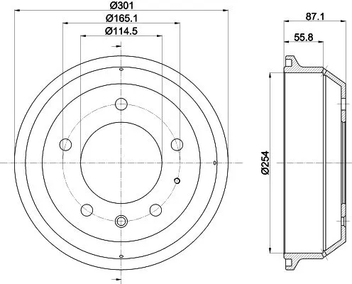 Mintex Rear Brake Drum For Land Rover 90 Defender