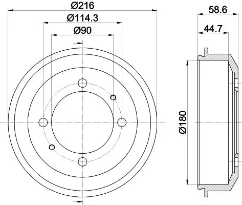 Mintex Rear Brake Drum For Hyundai Accent