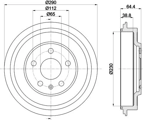 Mintex Rear Brake Drum For Vw Jetta
