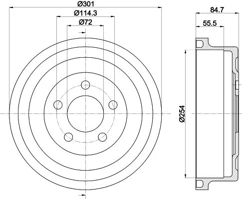 Mintex Rear Brake Drum For Jeep Cherokee