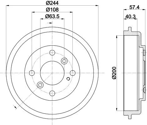 Mintex Rear Brake Drum For Ford Ford Australia Fiesta Ka+