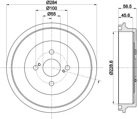 Mintex Rear Brake Drum For Scion Toyota Aqua Corolla Iq Porte Prius C Probox Rac