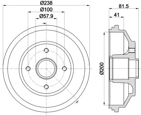 Mintex Rear Brake Drum For German E Cars Opel Suzuki Vauxhall Agila Splash Strom