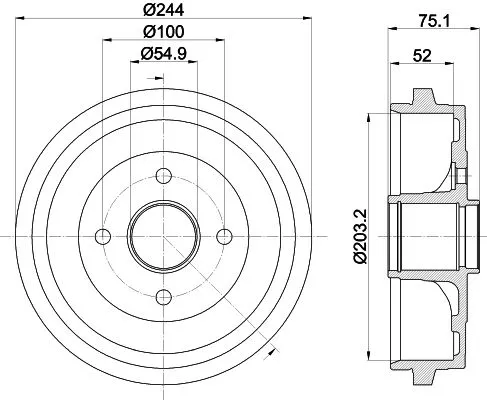 Mintex Rear Brake Drum For Nissan Renault Micra Note Pulse Scala Versa