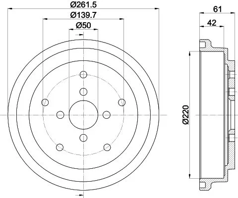 Mintex Rear Brake Drum For Suzuki Vitara