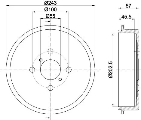 Mintex Rear Brake Drum For Daihatsu Toyota Charade Yaris