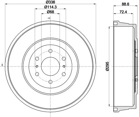 Mintex Rear Brake Drum For Nissan Nissan (Zhengzhou) Renault Alaskan Navara Nava