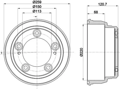 Mintex Rear Brake Drum For Hyundai H-1 H100 Porter