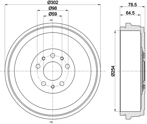 Mintex Rear Brake Drum For Fiat Opel Vauxhall Combo Doblo