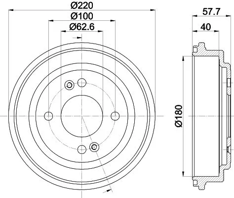 Mintex Front Rear Brake Drum For Ford Asia & Oceania Hyundai Inokom Getz Laser