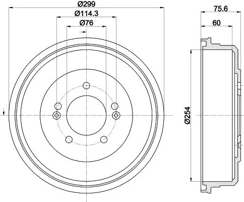 Mintex Rear Brake Drum For Hyundai Santa Fé