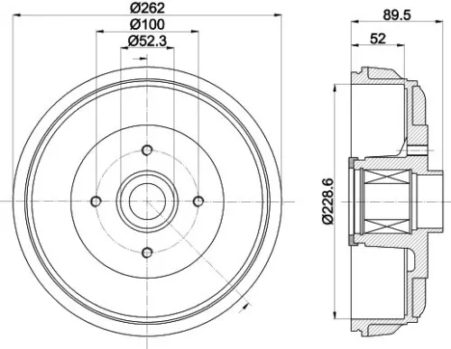Mintex Rear Brake Drum For Dacia Lada Renault Samsung Captur Clio Dokker Kangoo 