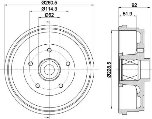 Mintex Rear Brake Drum For Dacia Renault Duster Kaptur Oroch