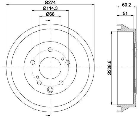 Mintex Rear Brake Drum For Nissan Juke
