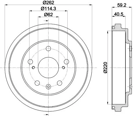 Mintex Rear Brake Drum For Suzuki Sx4