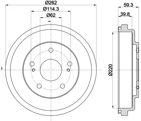 Mintex Rear Brake Drum For Suzuki Sx4